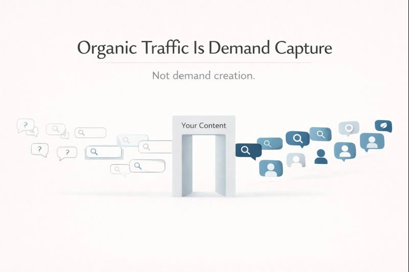 Organic traffic is a demand capture, Not Demand creation