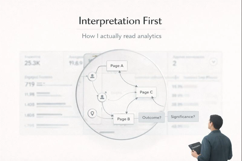 Interpretation first, how i actually read analytics