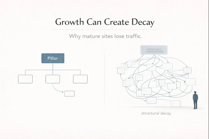 mature sites loses traffic, growth can create decay