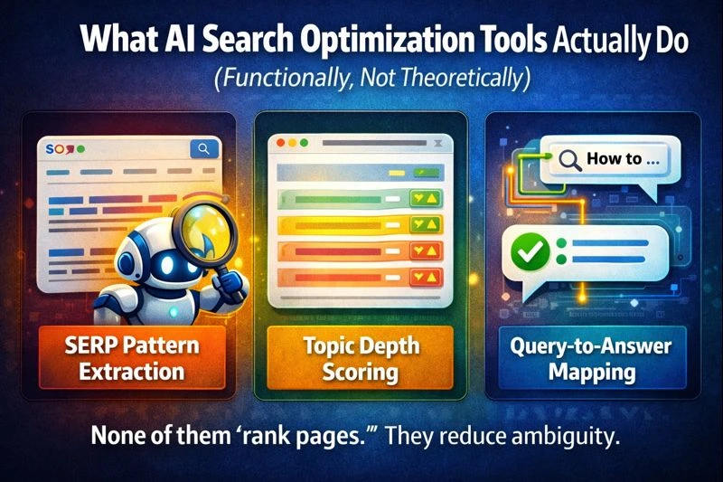 What AI search optimization tools actually do, functionally, Not Theoretically